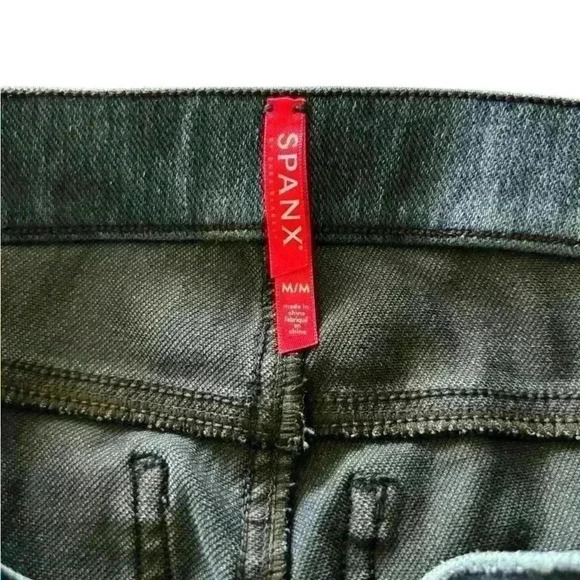 Spanx Womens Jegging Jeans  High Rise Whiskering Stretch Pull-On Blue Size M - Picture 3 of 6